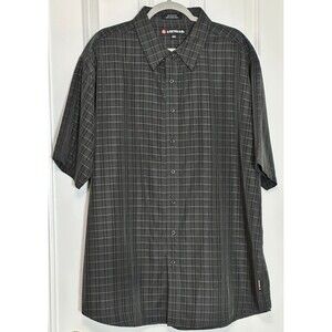 Airwalk Button Down Short Sleeve Shirt Men's 3XLB Gray Plaid Casual Comfort